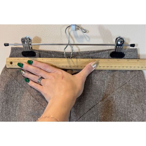 Vivienne Tam 100% Wool Brown Pencil Skirt Women’s Size 4 - Picture 6 of 7